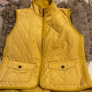 Talbots mustard yellow vest!